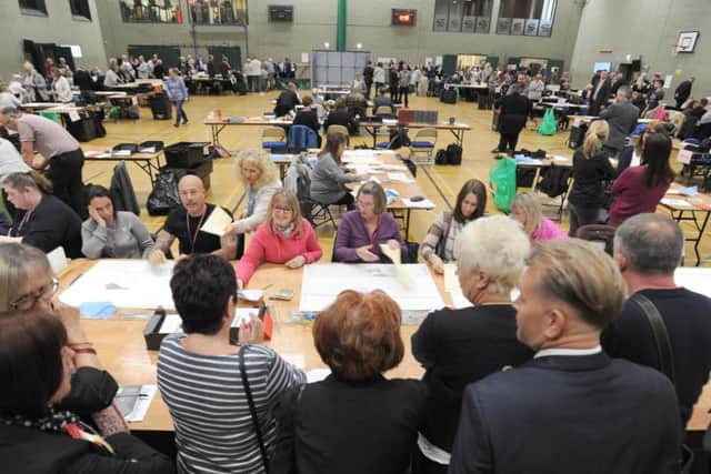 Votes are counted at the Blackpool Council elections