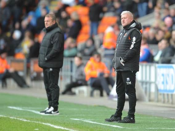A disappointed Terry McPhillips on the touchline