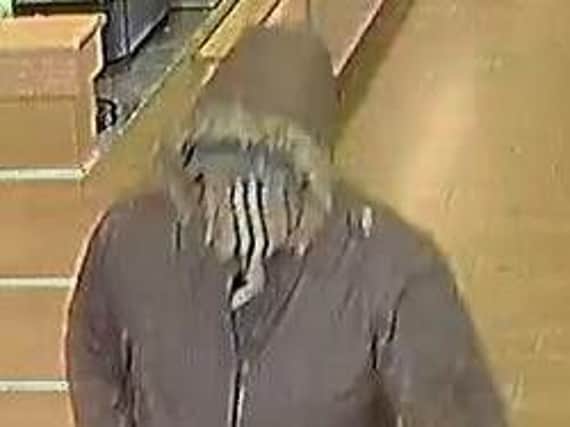 The man police want to speak to about an attempted robbery in a Blackpool Subway