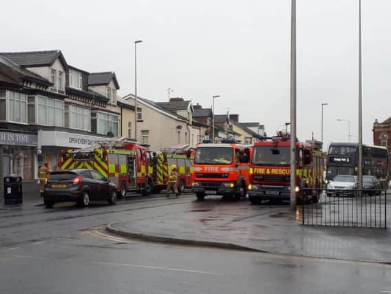Four fire engines from St Annes, Bispham and South Shore attended a fire at McColl's in Central Drive, Blackpool at 9.40am (Wednesday, May 8). Pic-Louise Barklam