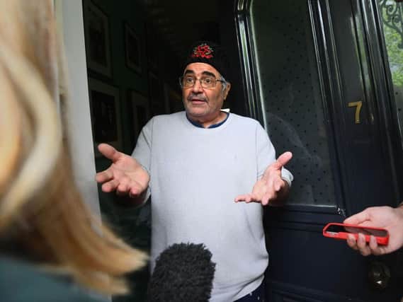 Danny Baker speaking at his London home after he was fired by BBC Radio 5 Live for tweeting a joke about the Duke and Duchess of Sussex's son using a picture of a monkey.