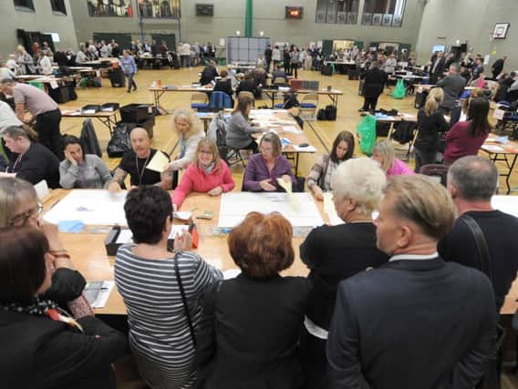 Last week's election count in Blackpool