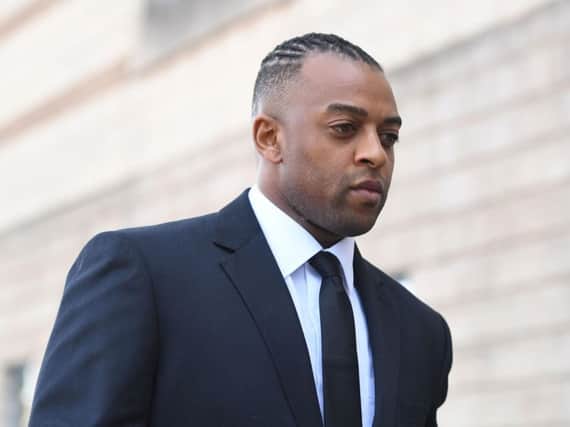 Former JLS star Oritse Williams arrives at Wolverhampton Crown Court where he is due to go on trial charged with raping a woman after a concert.