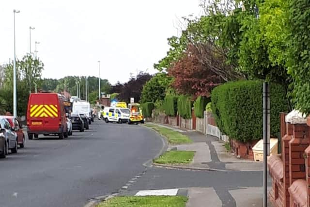 A photo of the scene on Bispham Road.