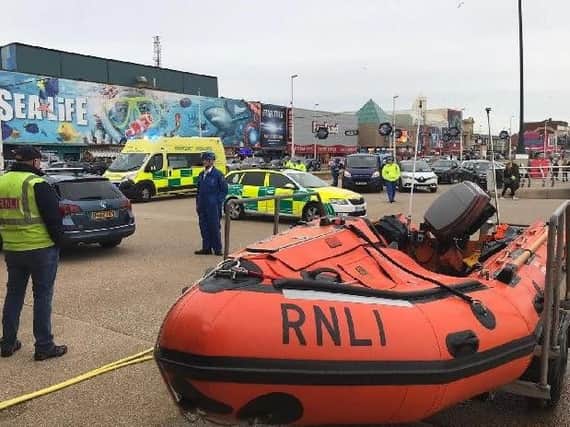Lifeboat crews were called out at 3.25am (Monday, May 20) after a person had been spotted in the sea near the Metropole Hotel in Blackpool.