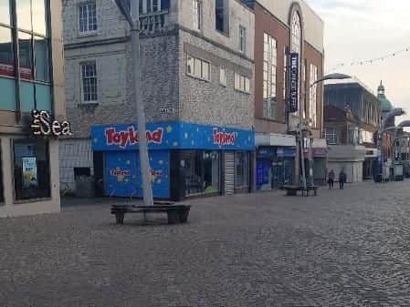 The new location for Toyland in Church Street near St John's Square