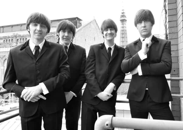 Emanuele Angeletti (Paul McCartney), Richard Jordan (John Lennon), John Brosnan (George Harrison), and Ben Cullingworth (Ringo Starr)