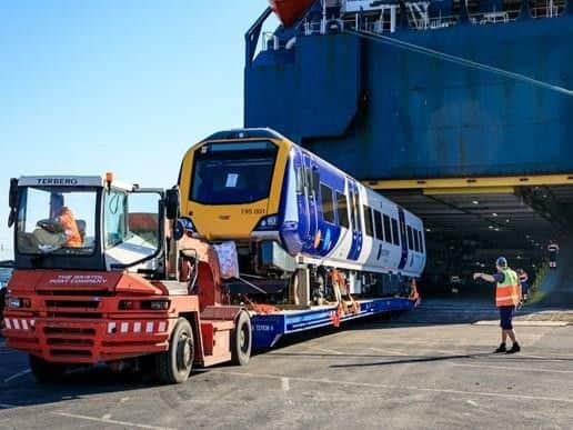 One fo the new Northern trains arriving in the UK