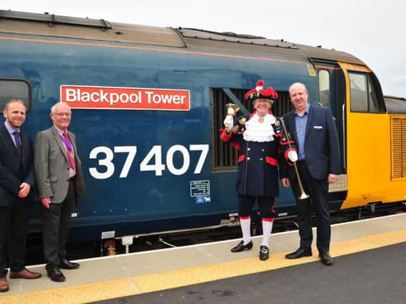The renaming ceremony for the vintage diesel locomotive Blackpool Tower