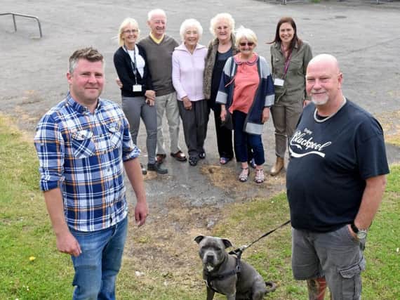 Pictured left to right are members of the new group and the Friends of Stanley Park, Simon Bennett, Diane Farley, Brian Street, Joyce Street, Elaine Smith, Jane Raybould, Annie Heslop and Woody with dog Snoopy