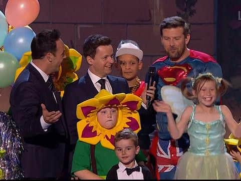 The young performers with Ant and Dec in the semi-final of Britain's Got Talent