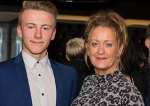 James and mum Joanne during happier times
