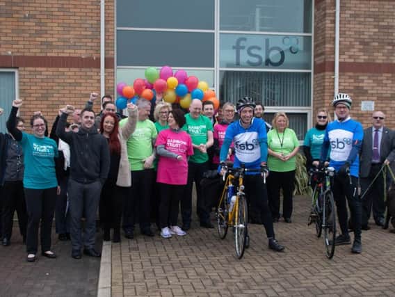 The start of the FSB charity bike ride from Blackpool to London