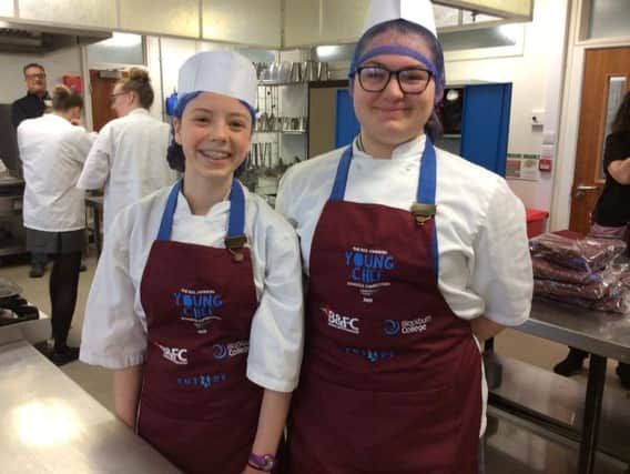 Pupils at Saint Aidan's High School who took part in the Reg Johnson Young Chef Competition.
