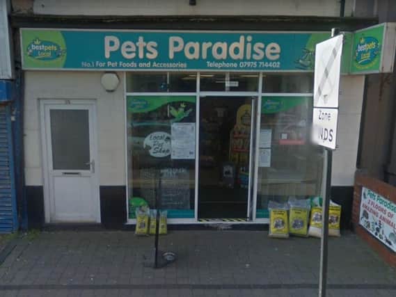Pets Paradise on Topping Street, central Blackpool.