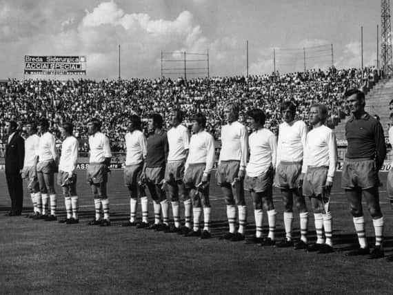 Blackpool took on Bologna in the 1971 Anglo-Italian cup final