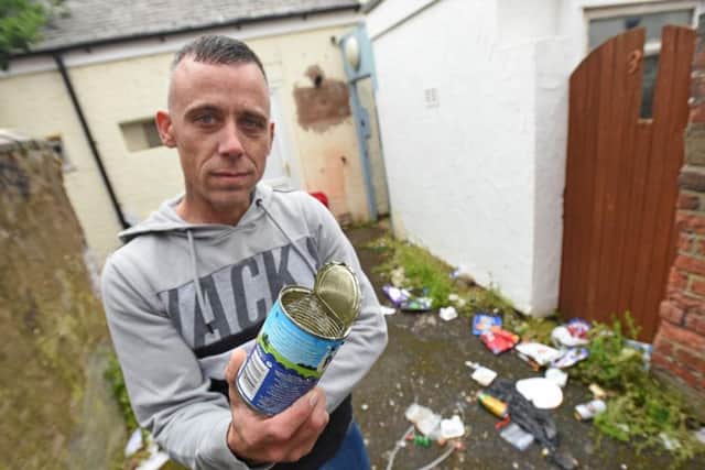 Mark Merriman is fed up of fly-tipping on and around Glenwood Street in Blackpool