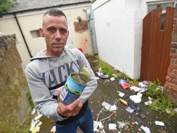 Mark Merriman is fed up of fly-tipping on and around Glenwood Street in Blackpool