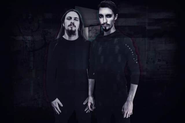 Kieran Thornton, left, and Kyle Wilson. Below: Performing in  Eindhoven (Picture: Patrice Hoerner)
