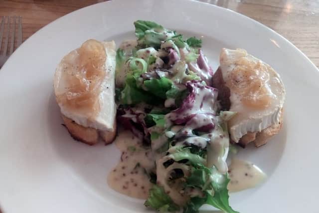 Goats cheese ciabatta starter at Bosco, Lytham