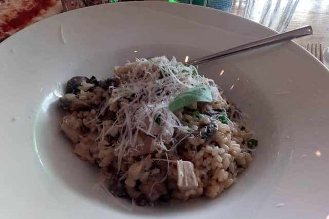 Chicken and mushroom risotto at Bosco, Lytham