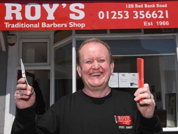Paul Dunstan at Roy's Traditional Barbers Shop on Red Bank Road