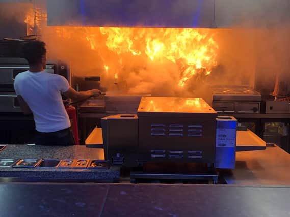 The fire in the kitchen of Heatwave.