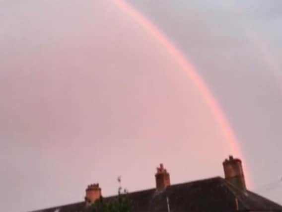 A pink rainbow