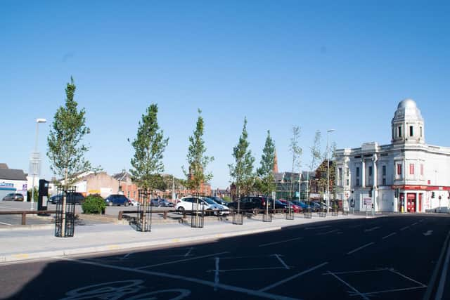 The 10 new trees along Cookson Street in Blackpool