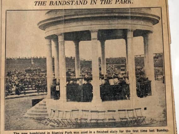 How The Gazette reported the opening  of the Bandstand in 1929