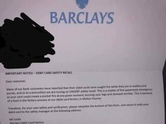 The top half of the letter.