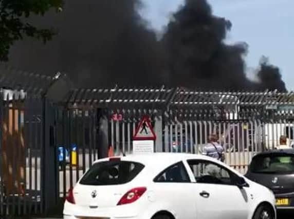 Fire crews are battling a blaze at Blackpool Tip and Household Waste Recycling Centre in Bristol Avenue, Bispham this afternoon (June 28)