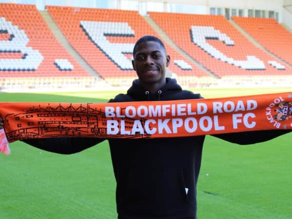 Sullay Kaikai was unveiled as Blackpool's latest signing yesterday
