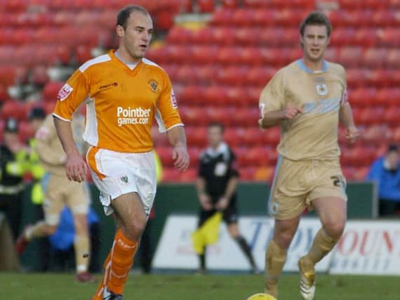 Neil Wood in action for Blackpool in 2006