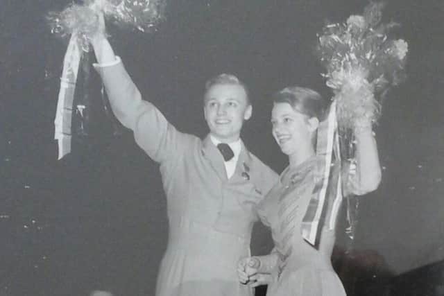Pavel and Eva celebrate winning one of their four World titles