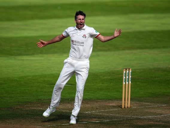 Lancashire's Graham Onions finally removed Temba Bavuma but only after the South African had scored a century for Northants Picture: GETTY IMAGES