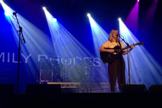 Emily Rhodes from Kirkham on stage at the Lowther Pavilion