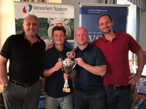 Winners of the Wooden Spoon golf tournament were Keoghs, left to right Graham Hood, Frazer Cavill, John Robbie Gibson  and Peter Collis