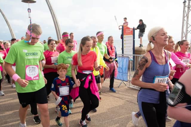 Runners set off on the 2019 Blackpool Race For Life. Photo: Kelvin Stuttard