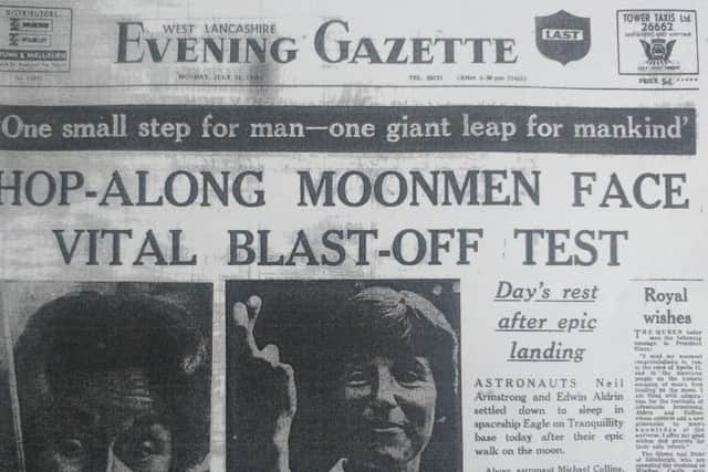 How the Evening Gazette reported the Moon Landings