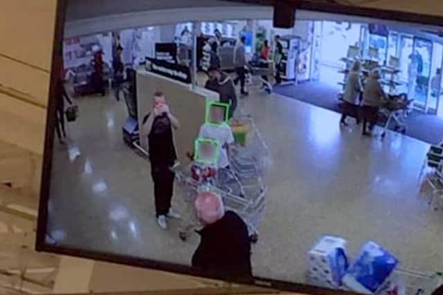 The CCTV cameras are able to place green boxes around faces when captured.