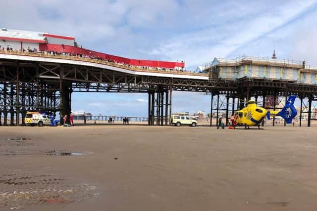 A raft of emergency services were called to the incident. Credit: Lytham Coastguard