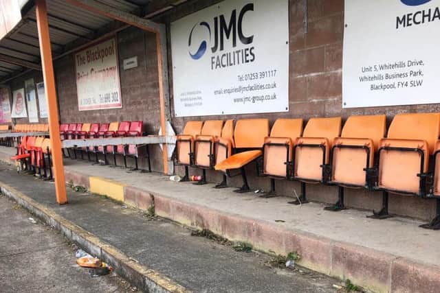 Chairs were damaged and litter was dropped