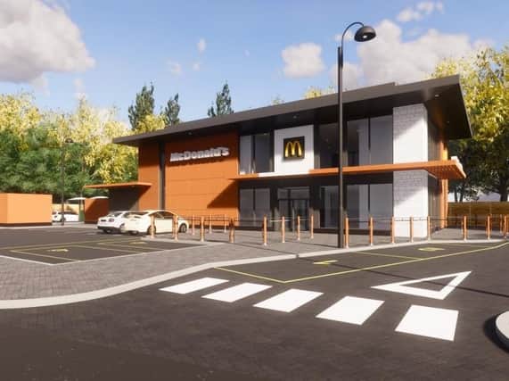 Submitted image of the proposed McDonalds in Morrisons car park, Cleveleys
