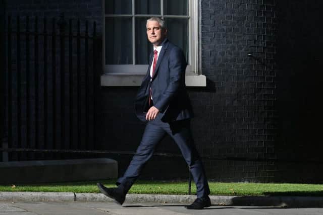 Fylde-born Stephen Barclay MP going into No 10 for a meeting with Mr Johnson ahead it being announced he was being retained as Brexit Secretary