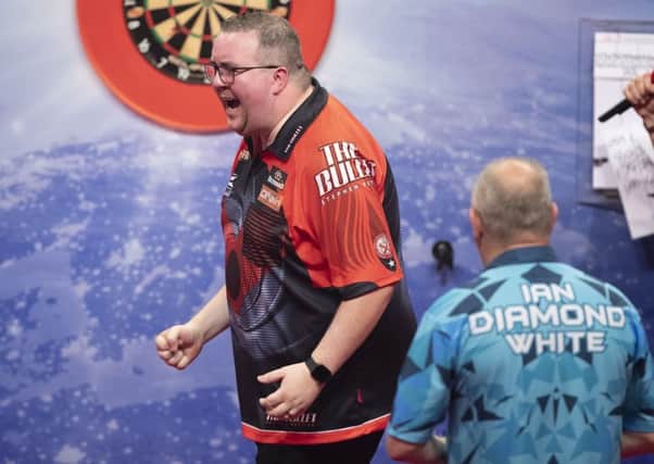 Stephen Bunting defeated Ian White on Wednesday night      Picture: Lawrence Lustig/PDC