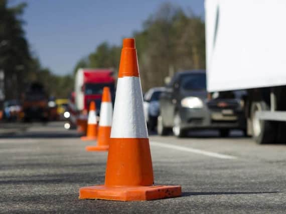 Police have described the tailbacks as "traffic chaos".