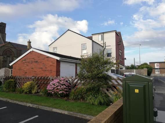 Children climbed out of a window to the rear of a care home in Cleveleys