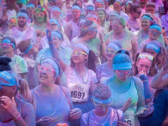More than 1,000 people took part in this year's Colour Splash in Blackpool for Trinity Hospice