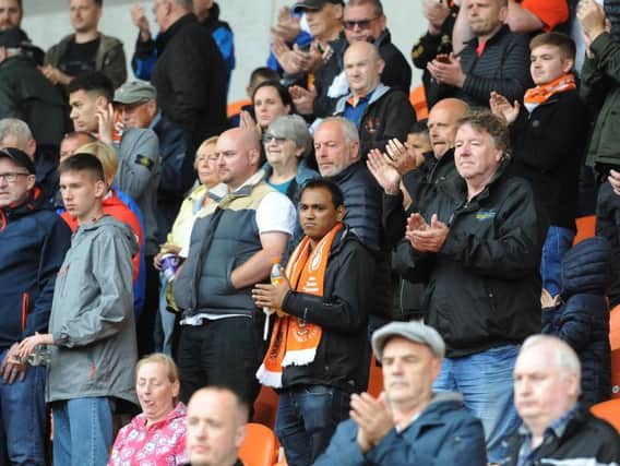 Blackpool fans at Saturday's pre-season friendly against Blackburn Rovers